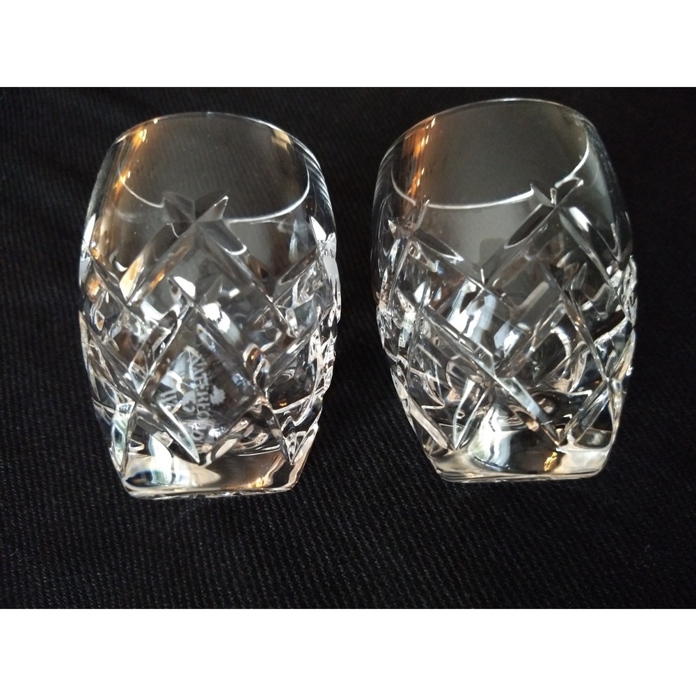 Waterford Crystal Shot Glasses Vintage Signed Classic 1oz Set of 2